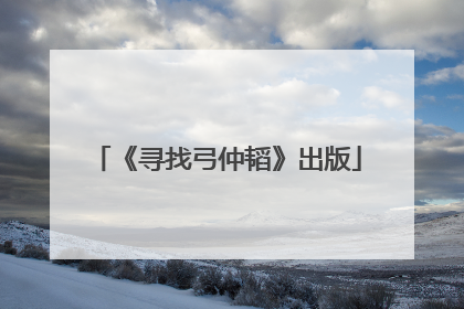 《寻找弓仲韬》出版