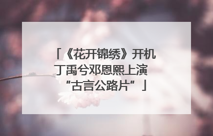 《花开锦绣》开机 丁禹兮邓恩熙上演“古言公路片”