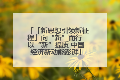 「新思想引领新征程」向“新”而行 以“新”提质 中国经济新动能澎湃
