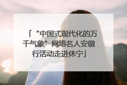 “中国式现代化的万千气象”网络名人安徽行活动走进休宁