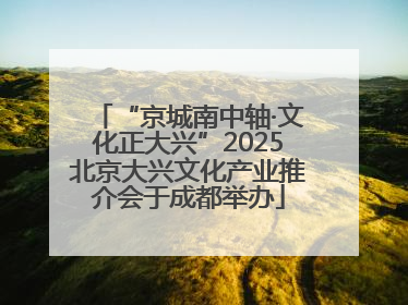 “京城南中轴·文化正大兴”2025北京大兴文化产业推介会于成都举办