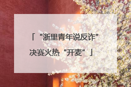 “浙里青年说反诈”决赛火热“开麦”