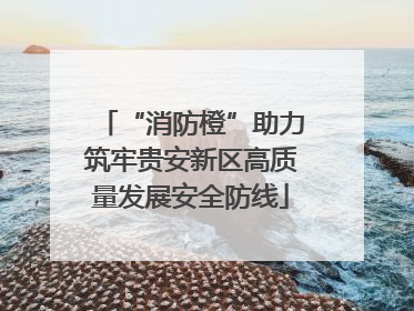 “消防橙”助力筑牢贵安新区高质量发展安全防线