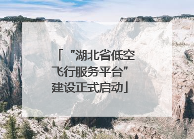 “湖北省低空飞行服务平台”建设正式启动