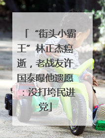 “街头小霸王”林正杰癌逝，老战友许国泰曝他遗愿：没打垮民进党