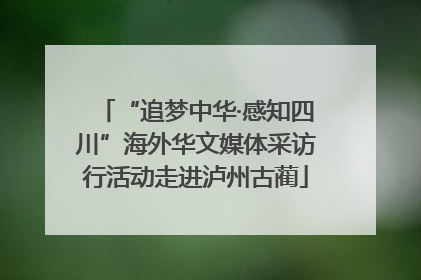 “追梦中华·感知四川”海外华文媒体采访行活动走进泸州古蔺