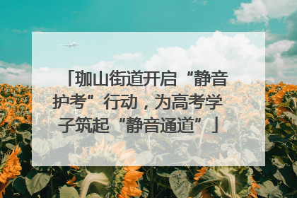 珈山街道开启“静音护考”行动，为高考学子筑起“静音通道”
