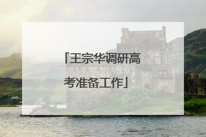 王宗华调研高考准备工作