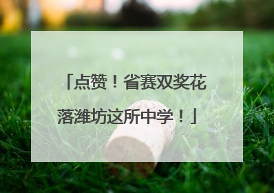 点赞！省赛双奖花落潍坊这所中学！