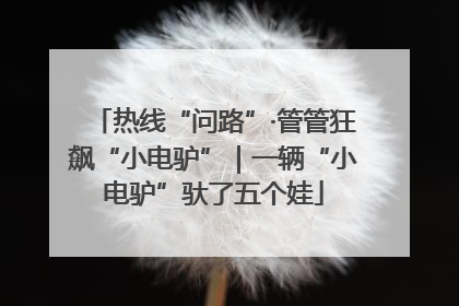 热线“问路”·管管狂飙“小电驴”｜一辆“小电驴”驮了五个娃