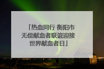 热血同行 衡阳市无偿献血者联谊迎接世界献血者日