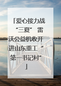 爱心接力战“三夏” 雷沃公益机收开进山东重工“第一书记村”