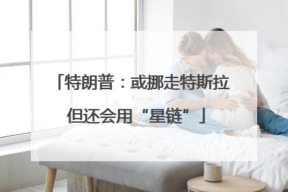 特朗普：或挪走特斯拉 但还会用“星链”