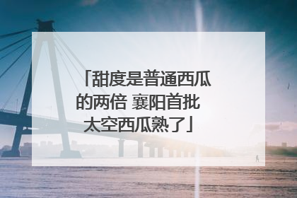 甜度是普通西瓜的两倍 襄阳首批太空西瓜熟了