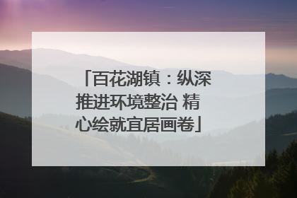 百花湖镇：纵深推进环境整治 精心绘就宜居画卷