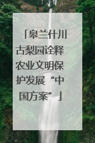 皋兰什川古梨园诠释农业文明保护发展“中国方案”