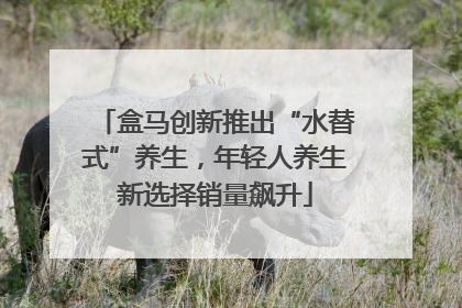 盒马创新推出“水替式”养生，年轻人养生新选择销量飙升