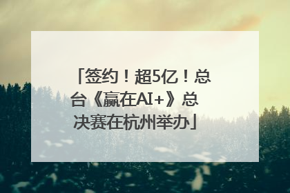 签约！超5亿！总台《赢在AI+》总决赛在杭州举办