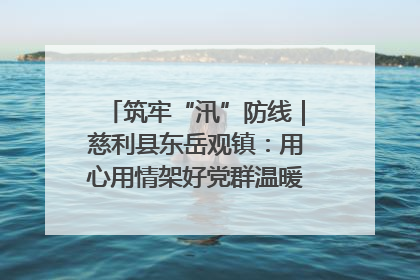 筑牢“汛”防线｜慈利县东岳观镇：用心用情架好党群温暖悠长的“连心桥”
