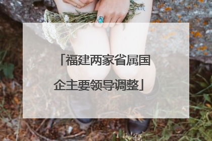 福建两家省属国企主要领导调整