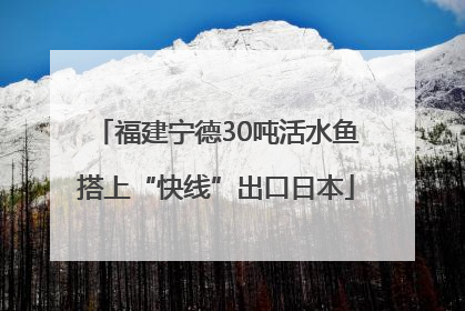 福建宁德30吨活水鱼搭上“快线”出口日本