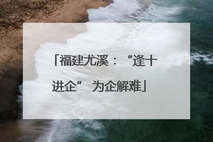 福建尤溪：“逢十进企” 为企解难