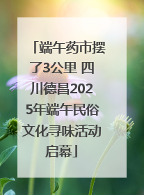 端午药市摆了3公里 四川德昌2025年端午民俗文化寻味活动启幕