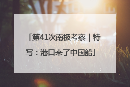 第41次南极考察｜特写：港口来了中国船