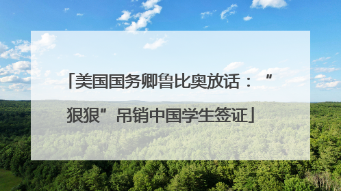 美国国务卿鲁比奥放话：“狠狠”吊销中国学生签证