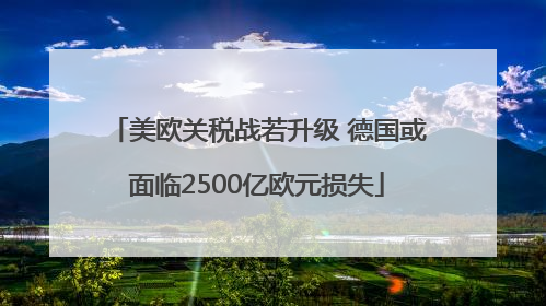 美欧关税战若升级 德国或面临2500亿欧元损失