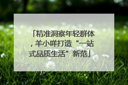 精准洞察年轻群体，羊小咩打造“一站式品质生活”新范