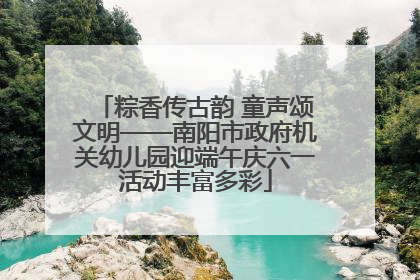 粽香传古韵 童声颂文明——南阳市政府机关幼儿园迎端午庆六一活动丰富多彩