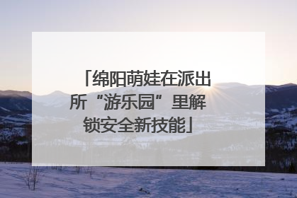 绵阳萌娃在派出所“游乐园”里解锁安全新技能