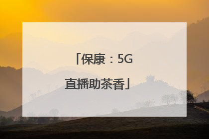 保康：5G直播助茶香