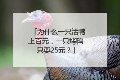 为什么一只活鸭上百元，一只烤鸭只要25元？
