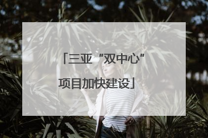 三亚“双中心”项目加快建设