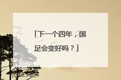 下一个四年，国足会变好吗？