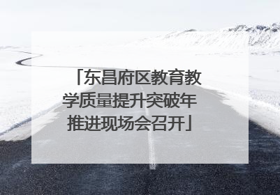 东昌府区教育教学质量提升突破年推进现场会召开
