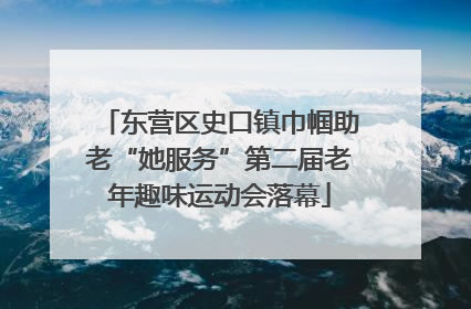 东营区史口镇巾帼助老“她服务”第二届老年趣味运动会落幕