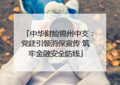 中华财险锦州中支：党建引领消保宣传 筑牢金融安全防线