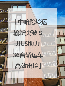 中哈跨境运输新突破 SJIUS助力36台轿运车高效出境