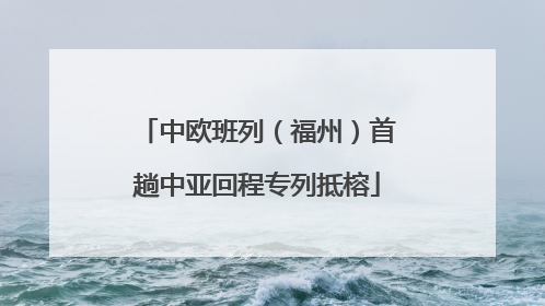 中欧班列（福州）首趟中亚回程专列抵榕