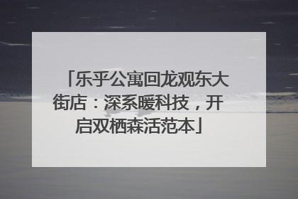 乐乎公寓回龙观东大街店：深系暖科技，开启双栖森活范本