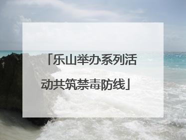 乐山举办系列活动共筑禁毒防线