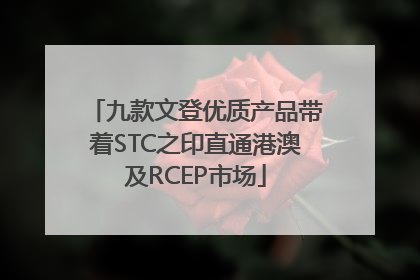 九款文登优质产品带着STC之印直通港澳及RCEP市场