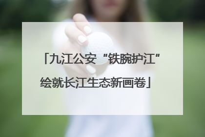 九江公安“铁腕护江”绘就长江生态新画卷