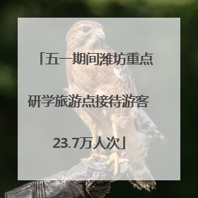五一期间潍坊重点研学旅游点接待游客23.7万人次