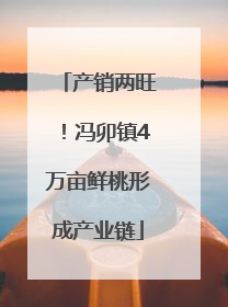 产销两旺！冯卯镇4万亩鲜桃形成产业链