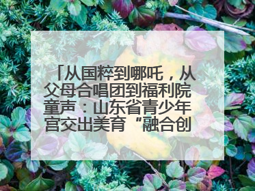 从国粹到哪吒，从父母合唱团到福利院童声：山东省青少年宫交出美育“融合创新”答卷