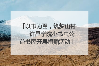 以书为翼，筑梦山村——许昌学院小书虫公益书屋开展捐赠活动
